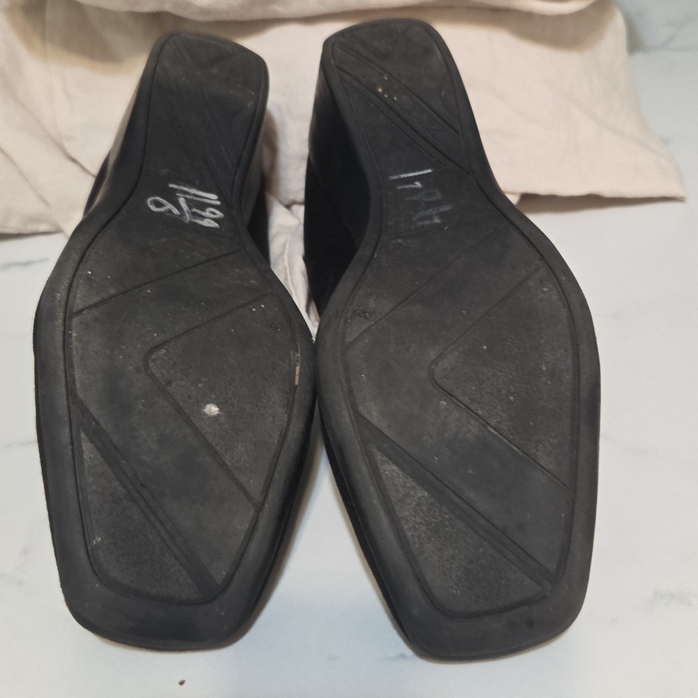 AK Sport Black Stretch Fabric Wedge Loafers Comfort Shoes Women's Size 8.5 M - Picture 12 of 16